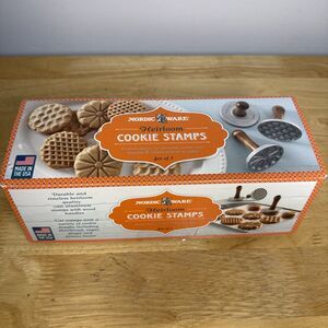 Nordic Ware Cookie Stamps 3 Piece Set Heirloom Cast Aluminum USA In Box Recipe